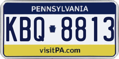 PA license plate KBQ8813