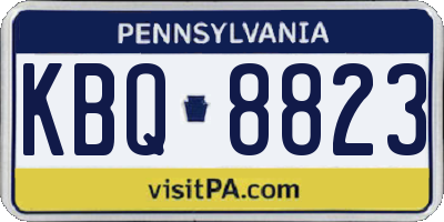 PA license plate KBQ8823