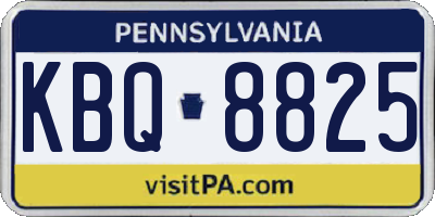 PA license plate KBQ8825