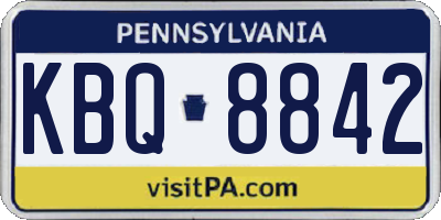 PA license plate KBQ8842