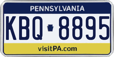 PA license plate KBQ8895