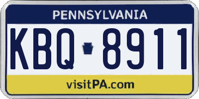 PA license plate KBQ8911