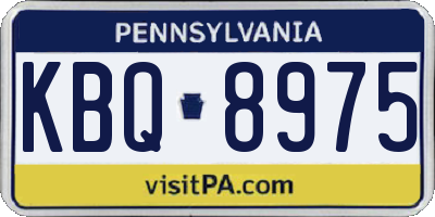 PA license plate KBQ8975