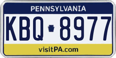 PA license plate KBQ8977