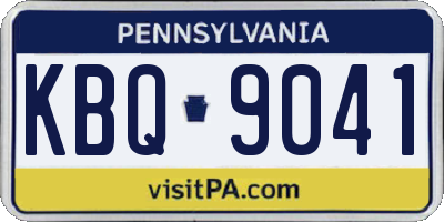 PA license plate KBQ9041