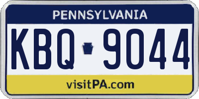 PA license plate KBQ9044
