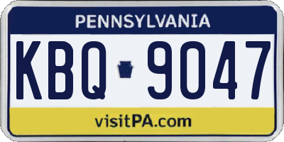 PA license plate KBQ9047
