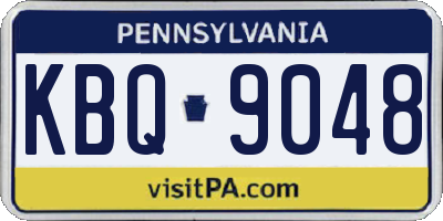 PA license plate KBQ9048