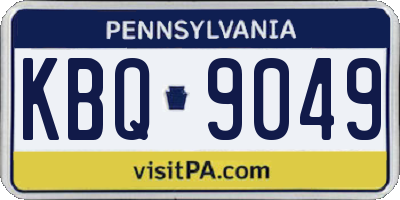 PA license plate KBQ9049