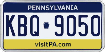 PA license plate KBQ9050