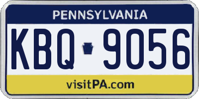 PA license plate KBQ9056