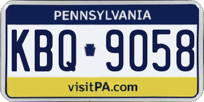 PA license plate KBQ9058