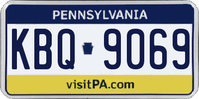 PA license plate KBQ9069