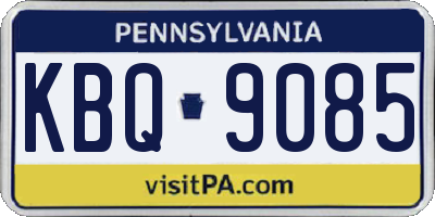 PA license plate KBQ9085