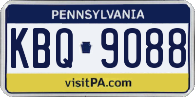 PA license plate KBQ9088