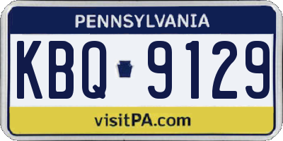 PA license plate KBQ9129