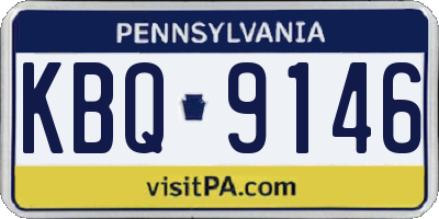 PA license plate KBQ9146