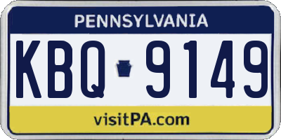 PA license plate KBQ9149