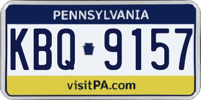 PA license plate KBQ9157