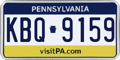 PA license plate KBQ9159