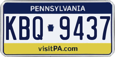 PA license plate KBQ9437