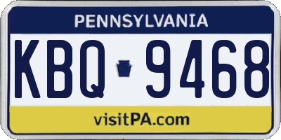 PA license plate KBQ9468