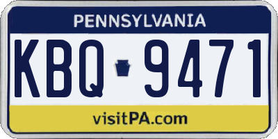 PA license plate KBQ9471