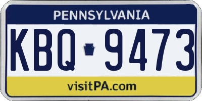 PA license plate KBQ9473