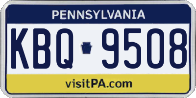 PA license plate KBQ9508