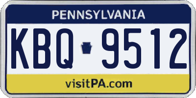 PA license plate KBQ9512