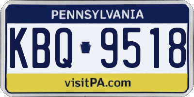 PA license plate KBQ9518