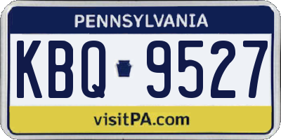 PA license plate KBQ9527