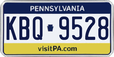 PA license plate KBQ9528