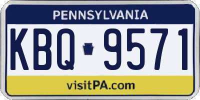 PA license plate KBQ9571