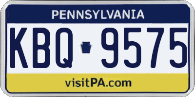 PA license plate KBQ9575