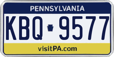 PA license plate KBQ9577