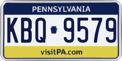 PA license plate KBQ9579