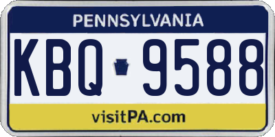 PA license plate KBQ9588