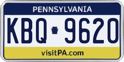 PA license plate KBQ9620