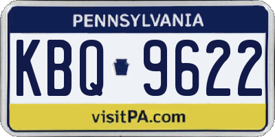 PA license plate KBQ9622
