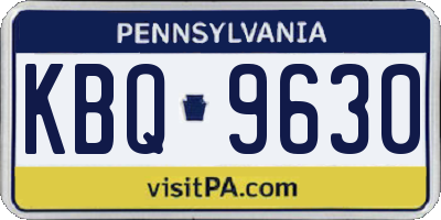PA license plate KBQ9630