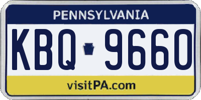 PA license plate KBQ9660