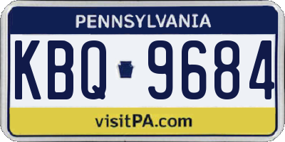 PA license plate KBQ9684