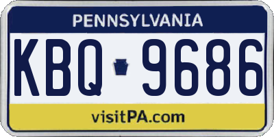 PA license plate KBQ9686