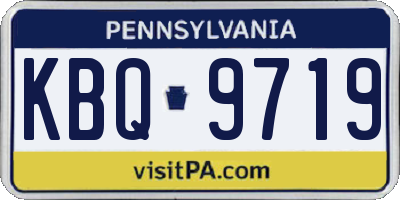 PA license plate KBQ9719