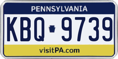 PA license plate KBQ9739