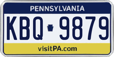 PA license plate KBQ9879