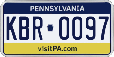 PA license plate KBR0097