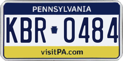 PA license plate KBR0484