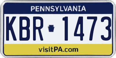 PA license plate KBR1473